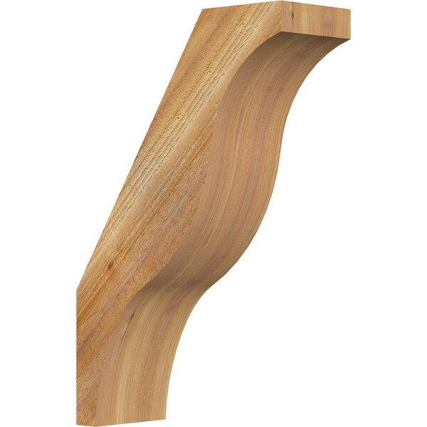 Ekena Millwork 6"W x 16"D x 24"H Funston Rough Sawn Knee Brace, Western Red Cedar BRC06X16X24FST00RWR - main